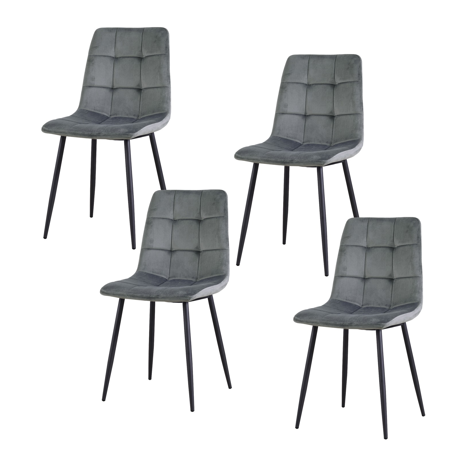 HTI-Living Esszimmerstuhl 4er Set Grau Mesa 