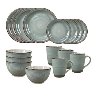 NTK-Collection 16-teiliges Tafelservice aus Keramik Grün 