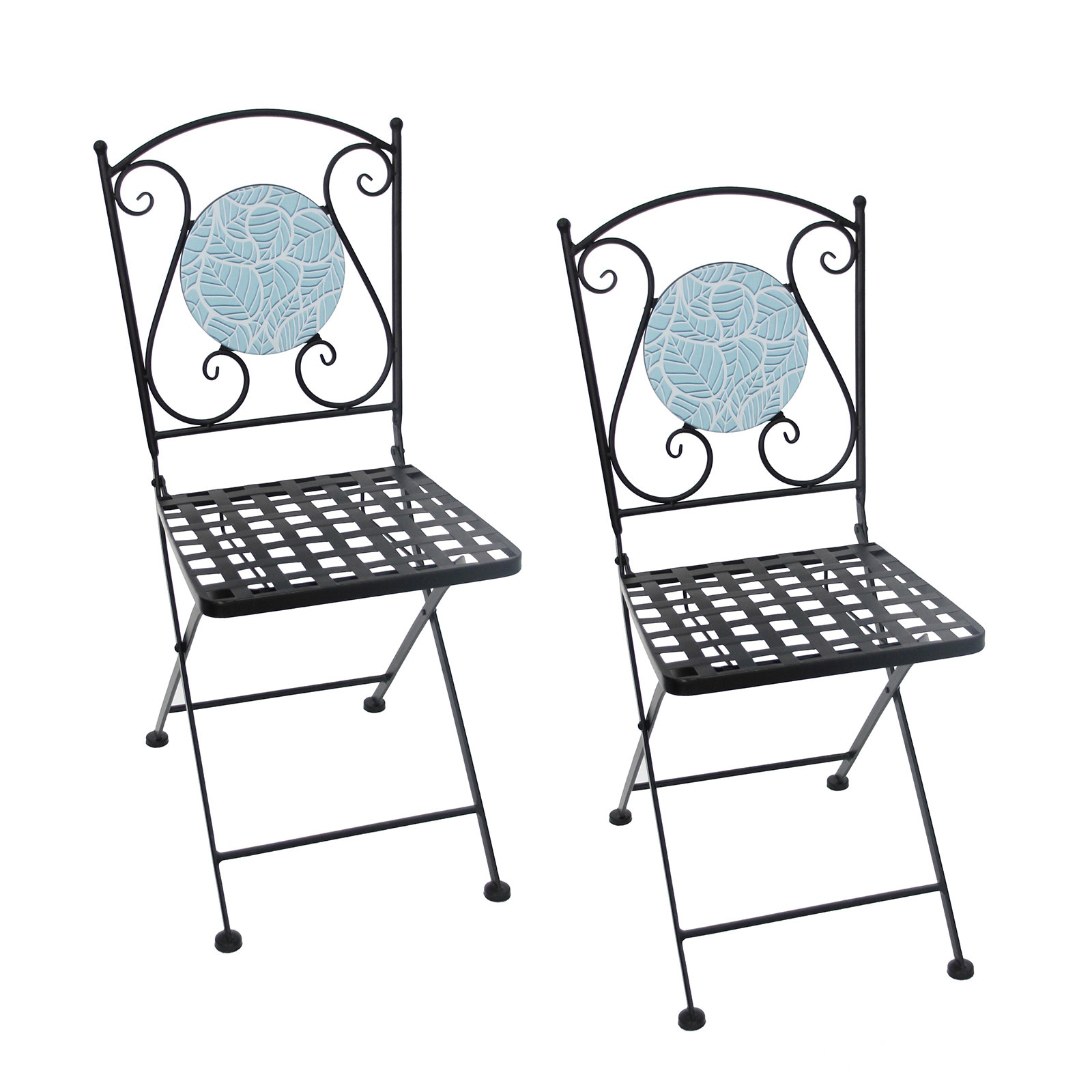 HTI-Living Gartenst&uuml;hle 2 St&uuml;ck Celia Bl&auml;tter 