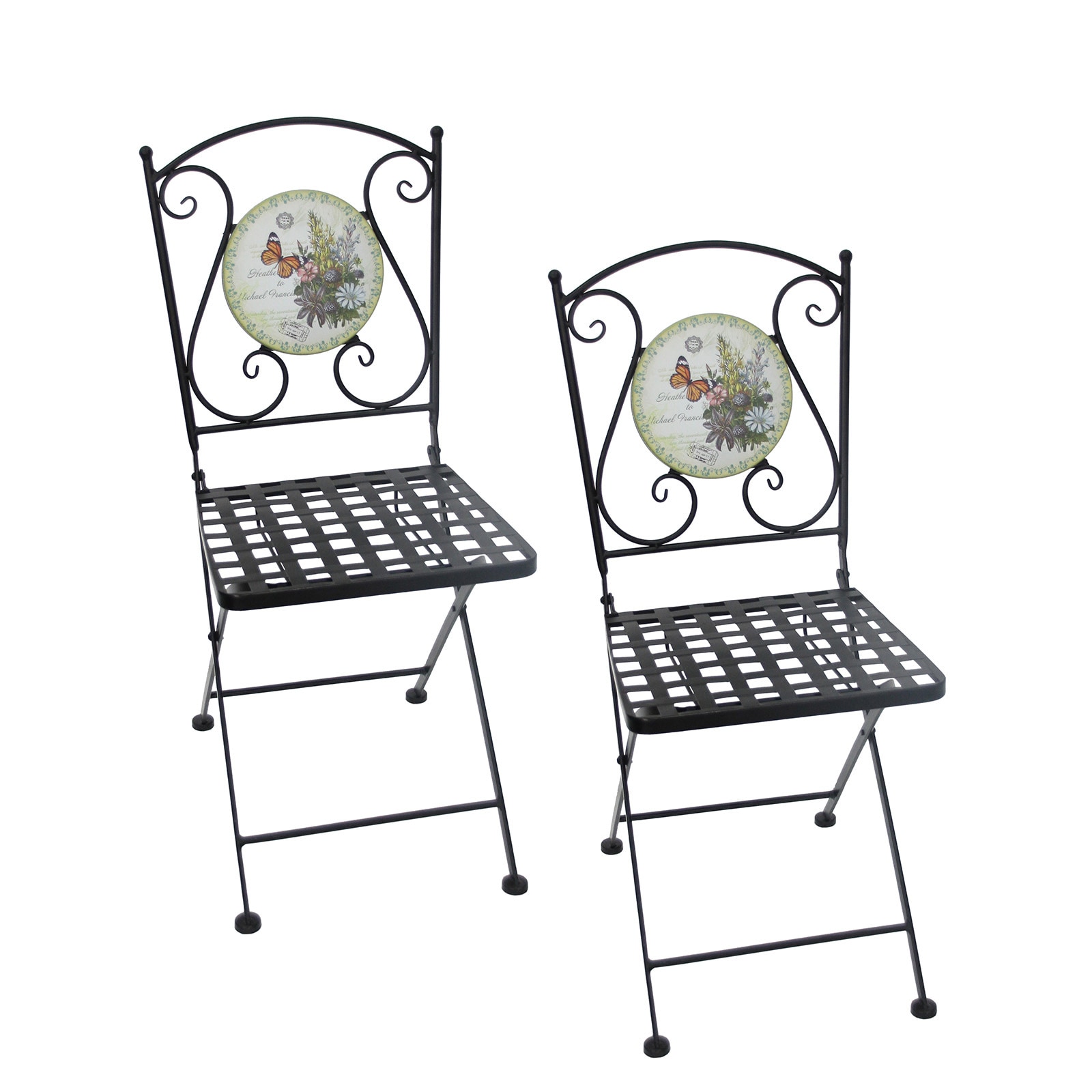 HTI-Living Gartenst&uuml;hle 2 St&uuml;ck Celia Schmetterling 