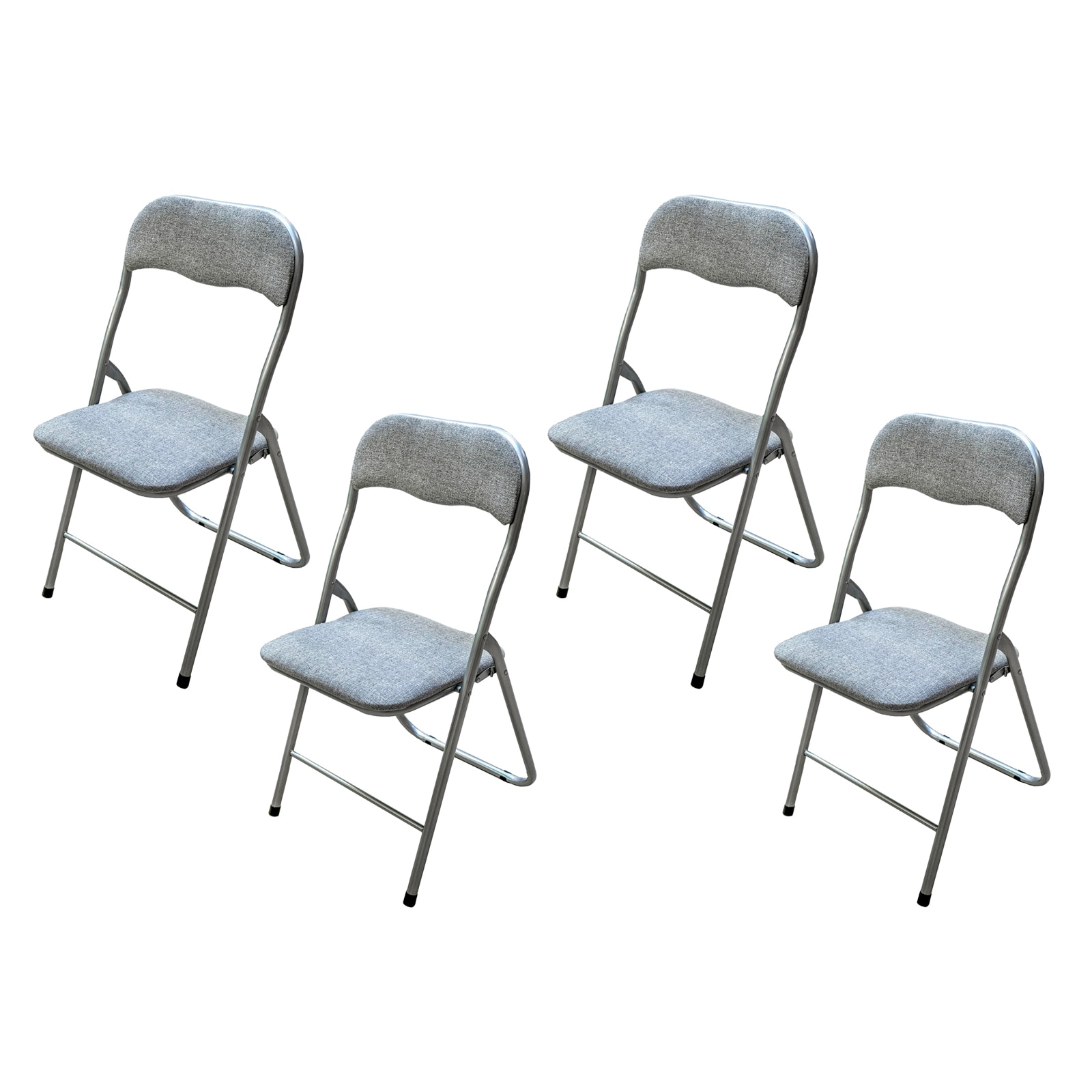 HTI-Living Klappstuhl 4er Set Dima Fabric Grau 
