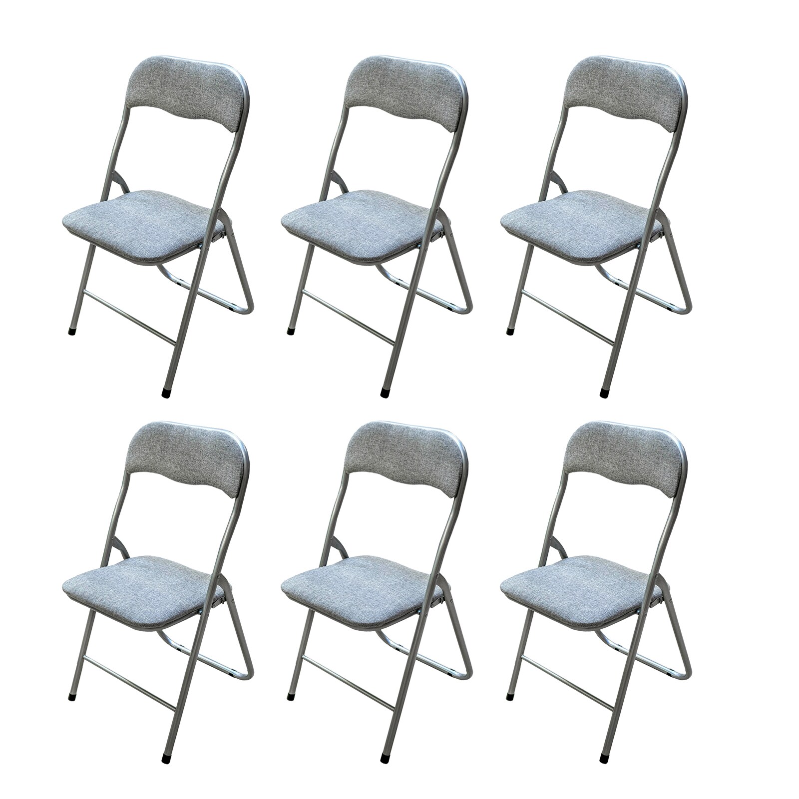 HTI-Living Klappstuhl 6er Set Dima Fabric Grau 