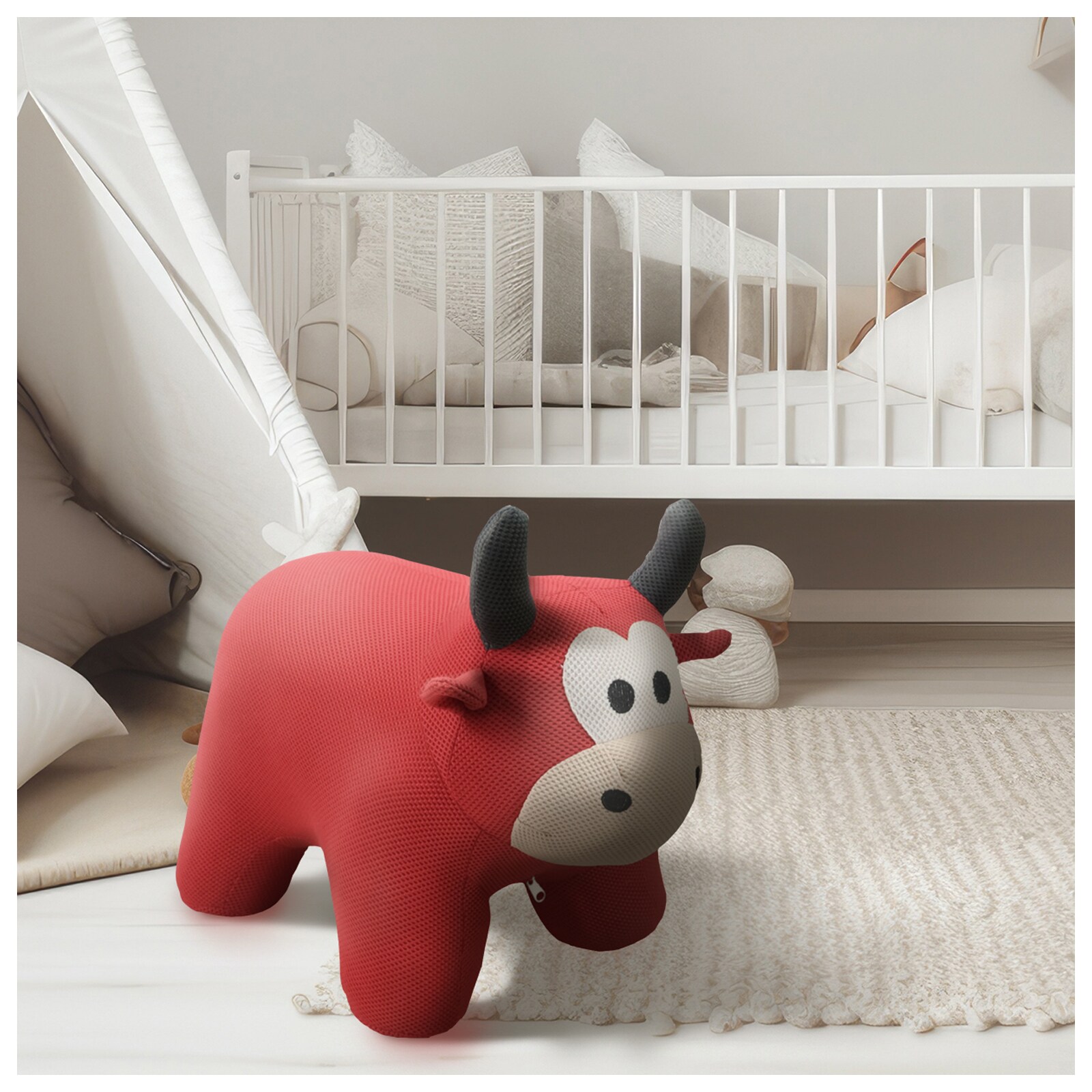 HTI-Living Hocker f&uuml;r Kinder Tiermotiv Stier 