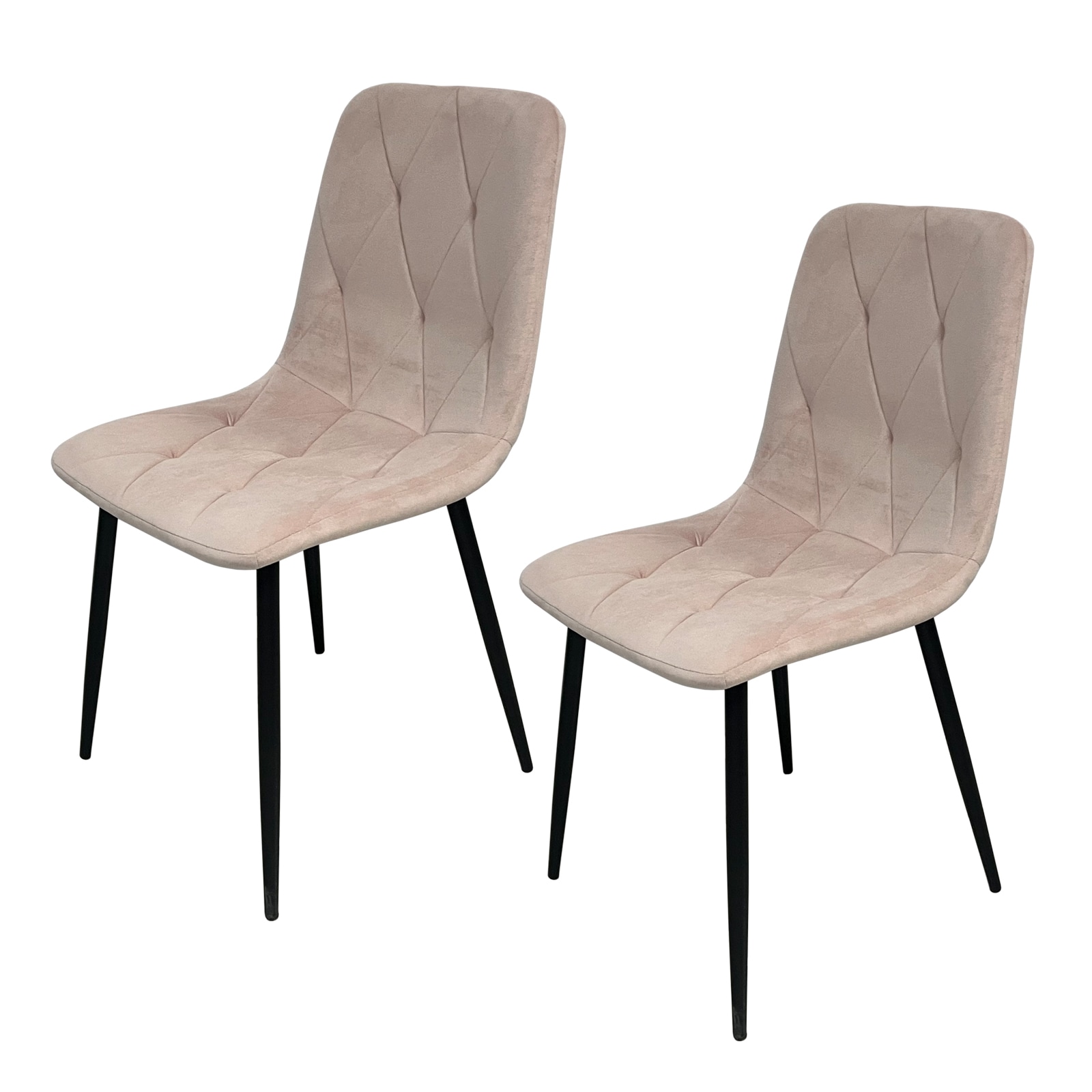 HTI-Living Stuhl Mesa Eco 2er-Set Velvet Rosa 