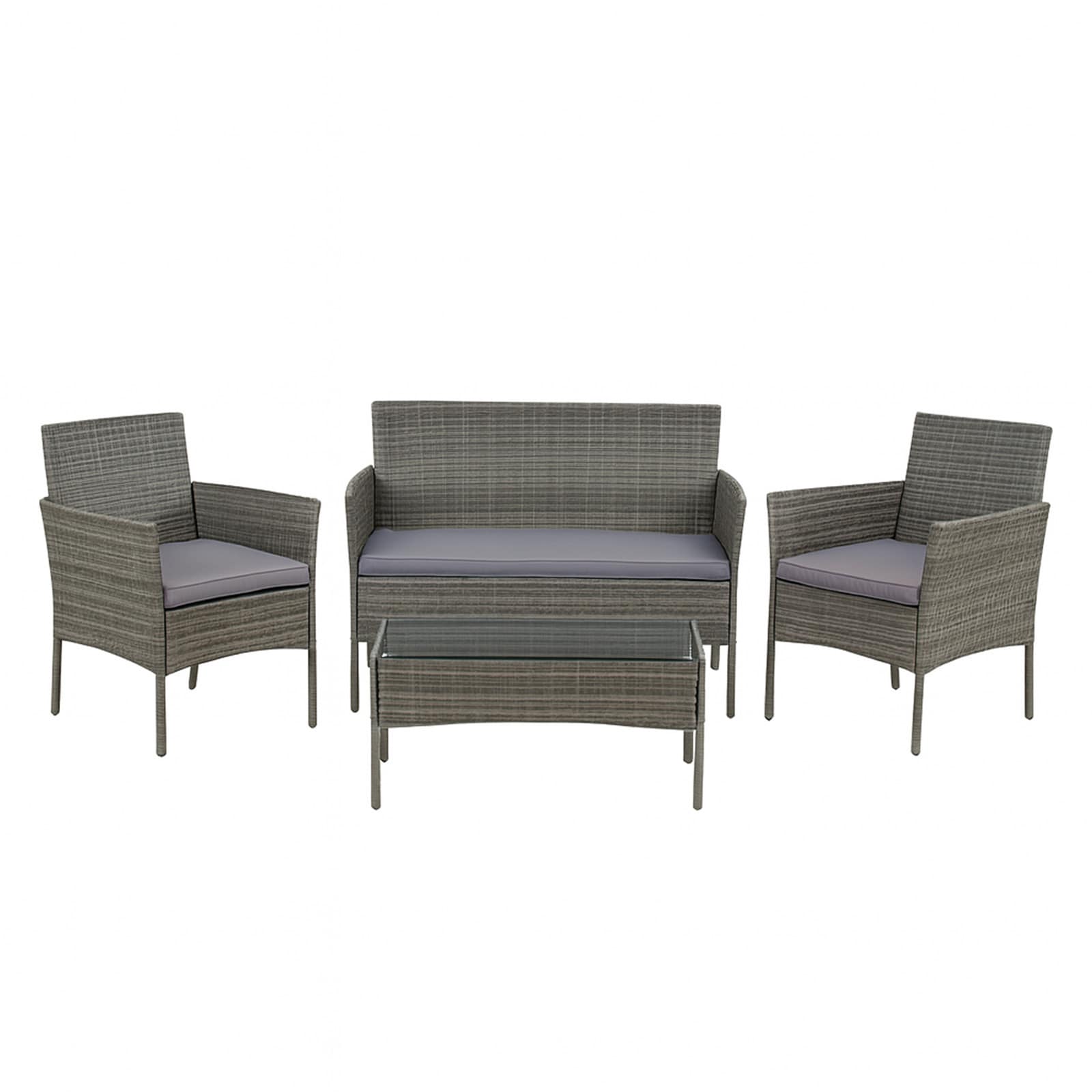 HTI-Living Outdoor M&ouml;bel Grau 4-teiliges Set 