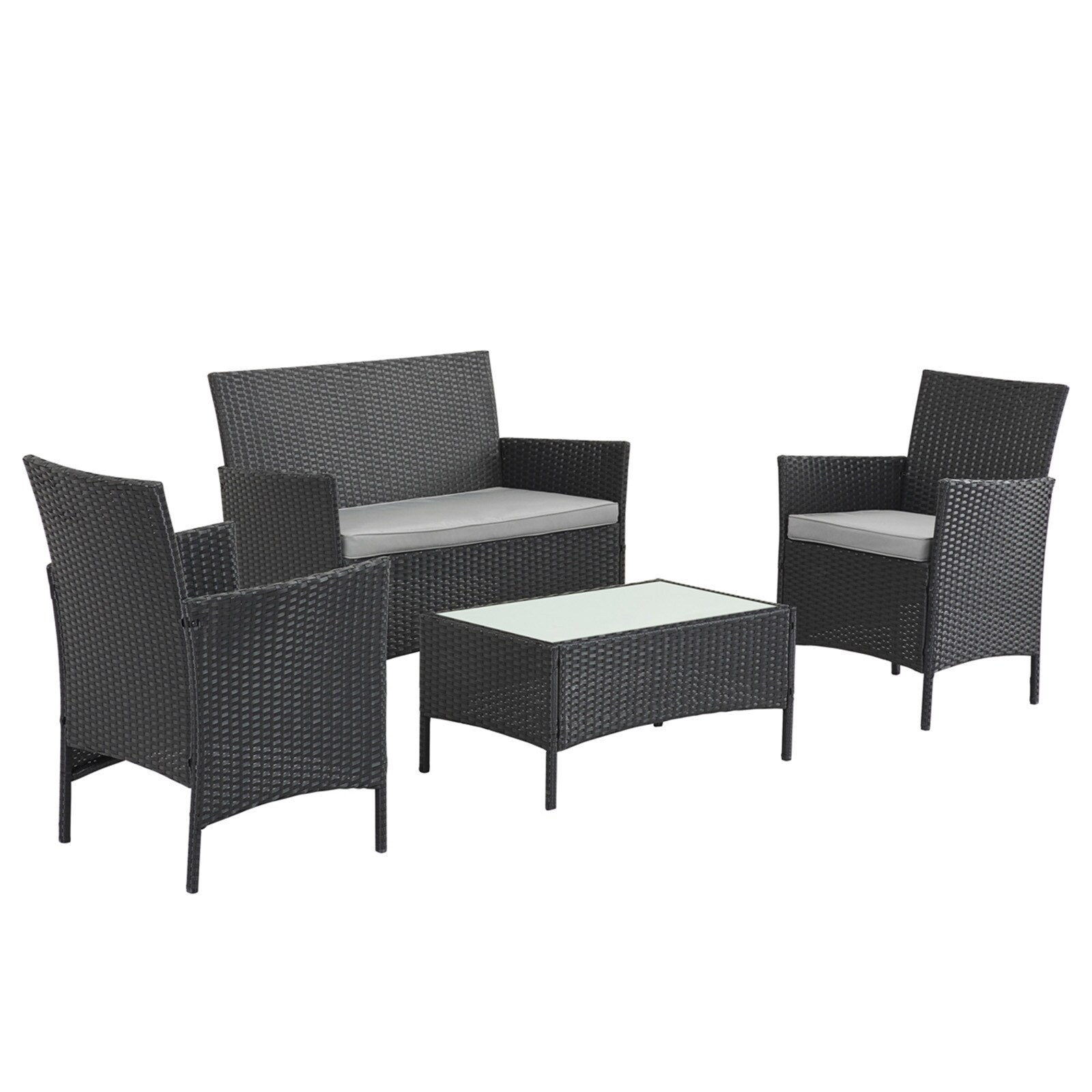 Outdoor Möbel Anthrazit 4-teiliges Set