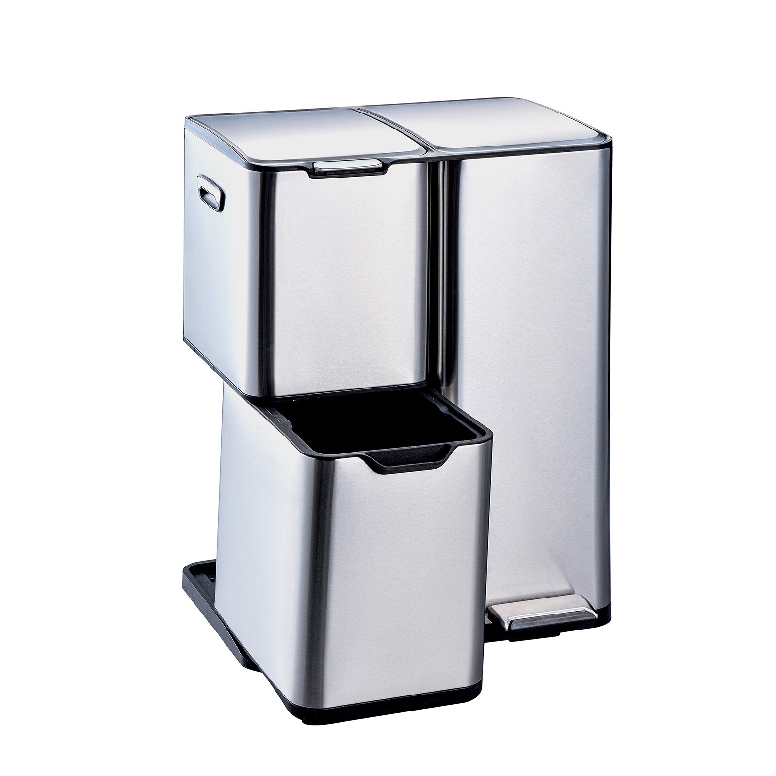 HTI-Living M&uuml;lltrennsystem Jannik 60 Liter Silber 