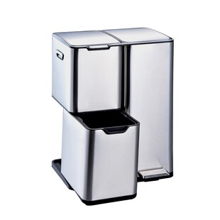 HTI-Living Mülltrennsystem Jannik 60 Liter Silber 