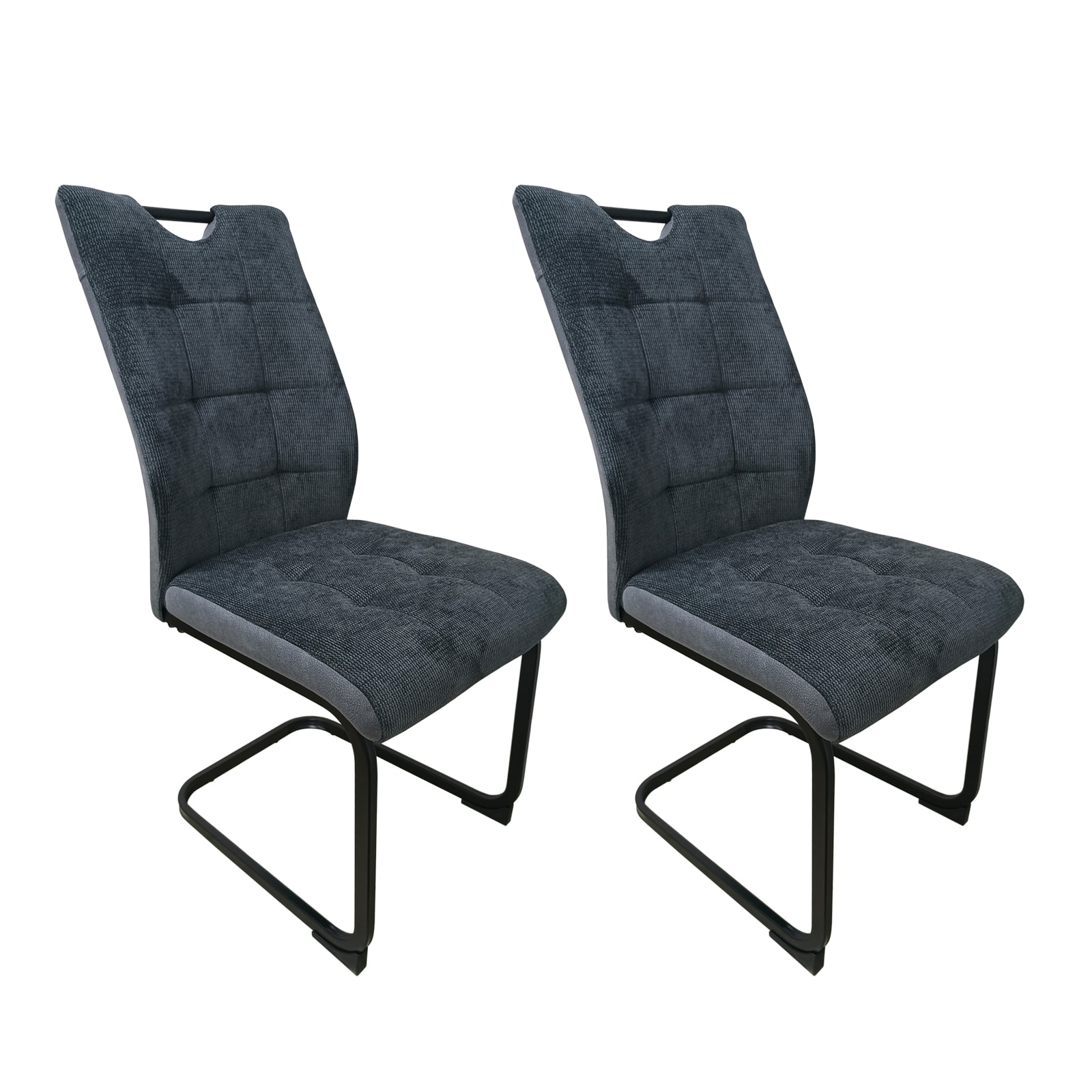 HTI-Living Schwingstuhl Mateo Grau 2er-Set 