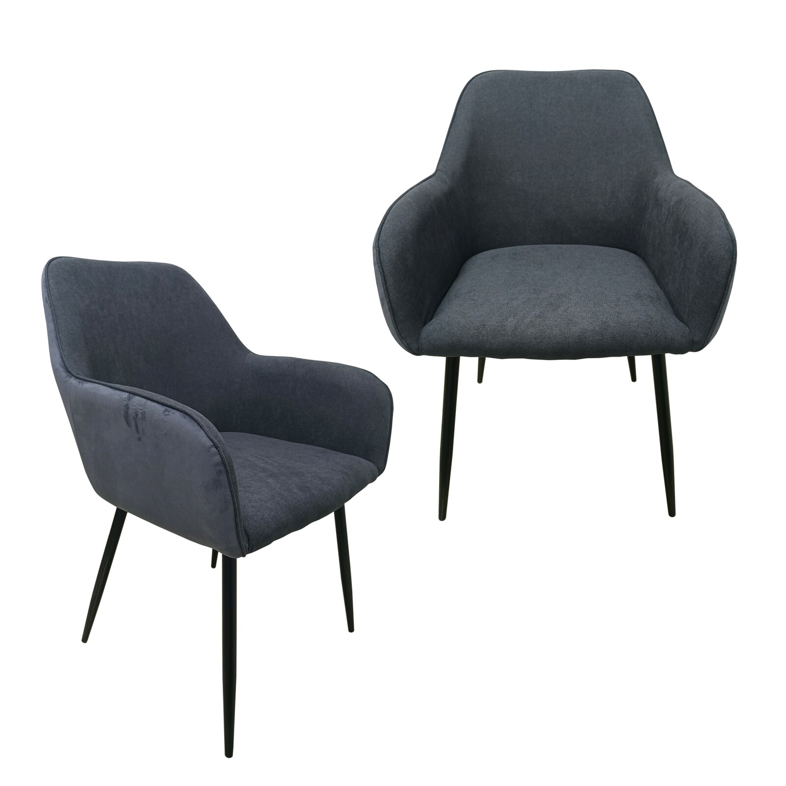HTI-Living Stuhl Albany Soft Grau 2er-Set 