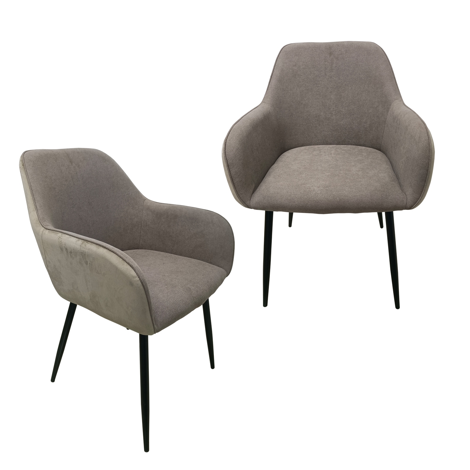 HTI-Living Stuhl Albany Soft Hellbraun 2er-Set 