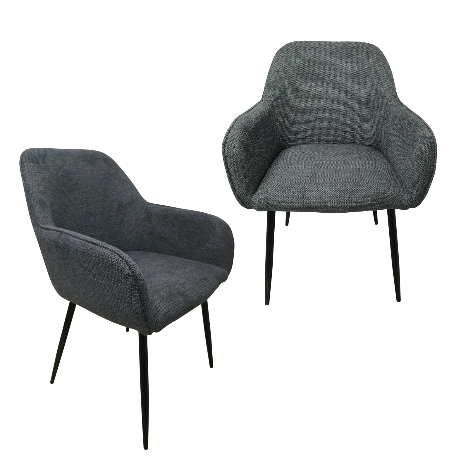 HTI-Living Stuhl Albany Waffle Grau 2er-Set 