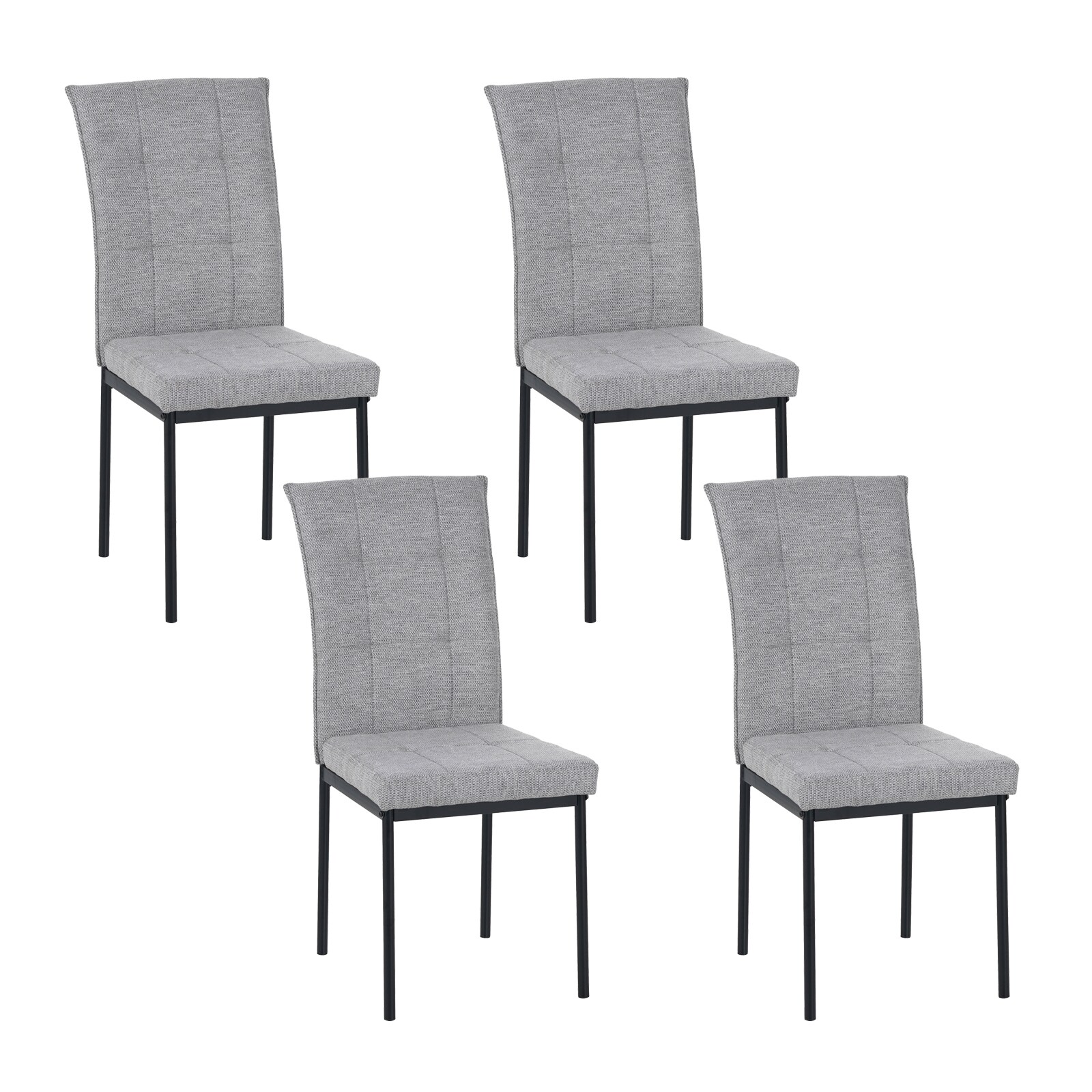 HTI-Living Stuhl Matthew Hellgrau 4er-Set 