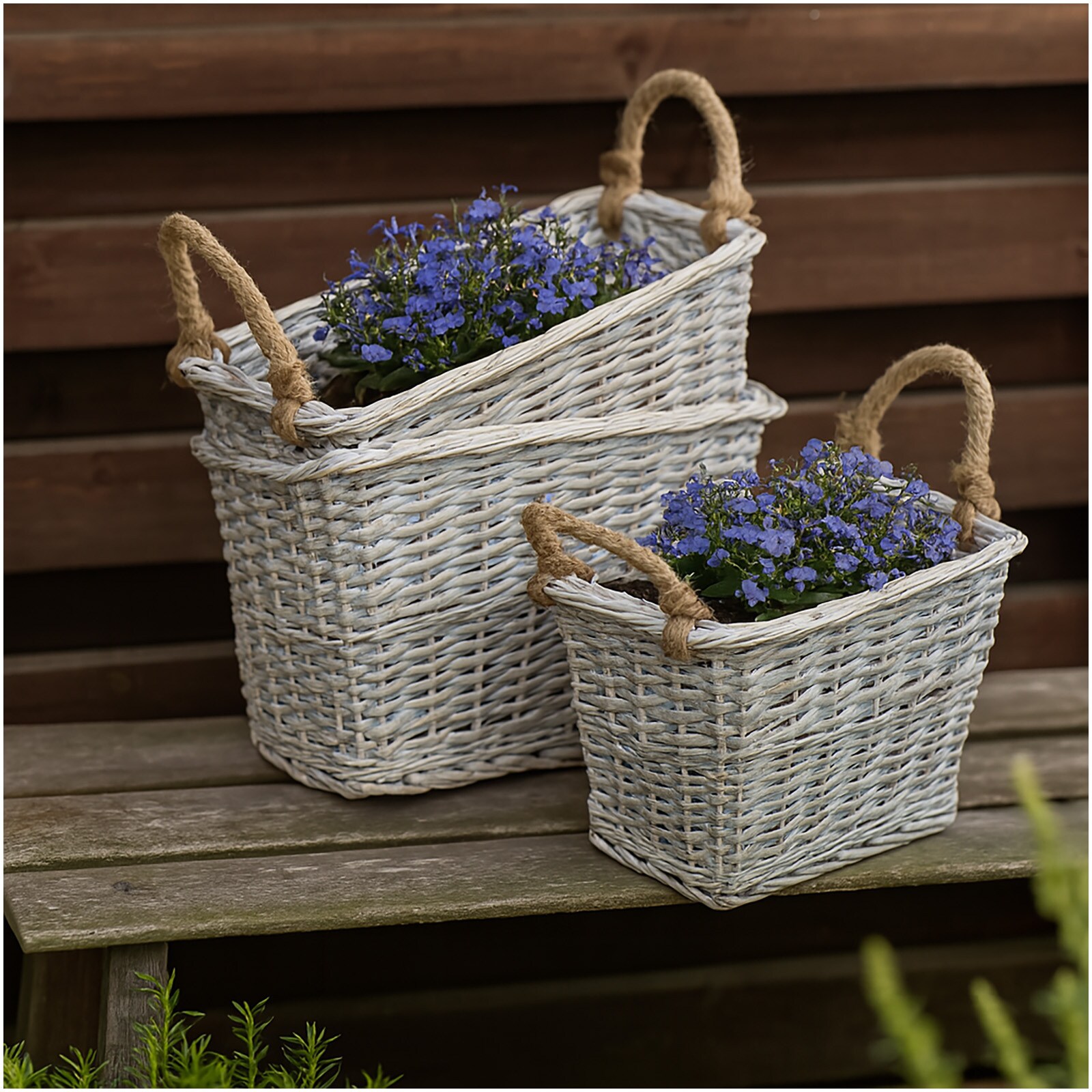 HTI-Living Stilvolle Pflanzk&ouml;rbe im 3er-Set Naturdeko f&uuml;r drinnen und drau&szlig;en 