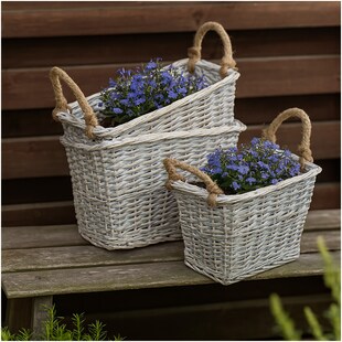 HTI-Living Stilvolle Pflanzkörbe im 3er-Set Naturdeko für drinnen und draußen 