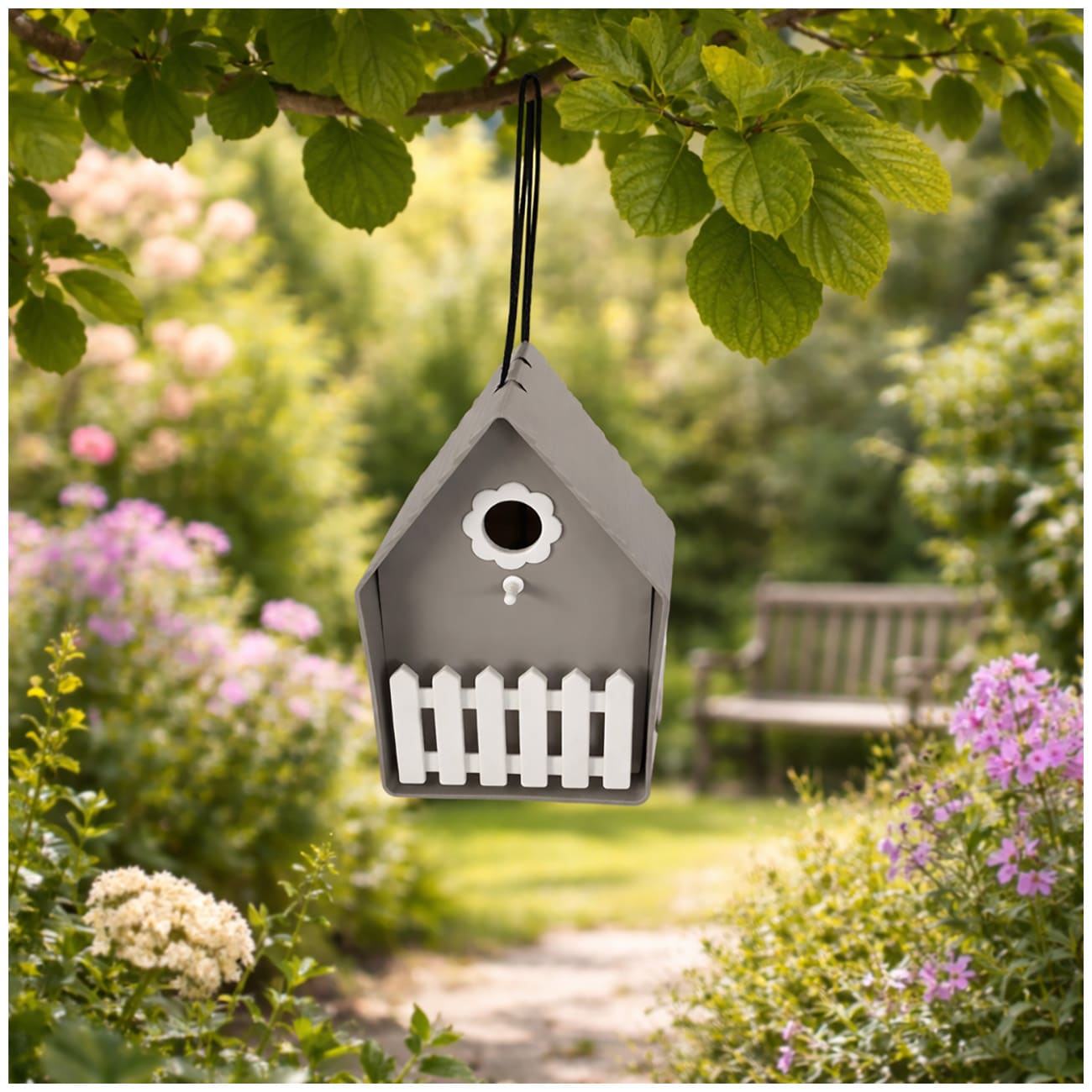 HTI-Living Vogelhaus Nessa Grau 