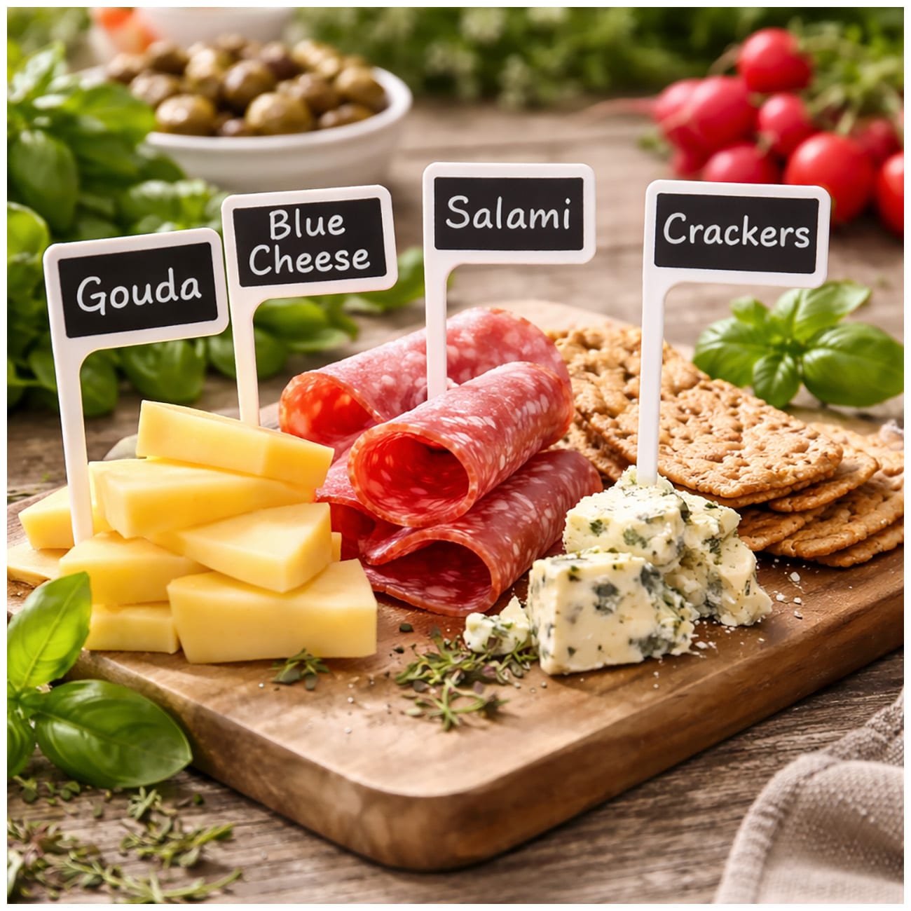 Fingerfood Spie&szlig;e Porzellan beschreibbar mit Tafel F&auml;hnchen Buffet 