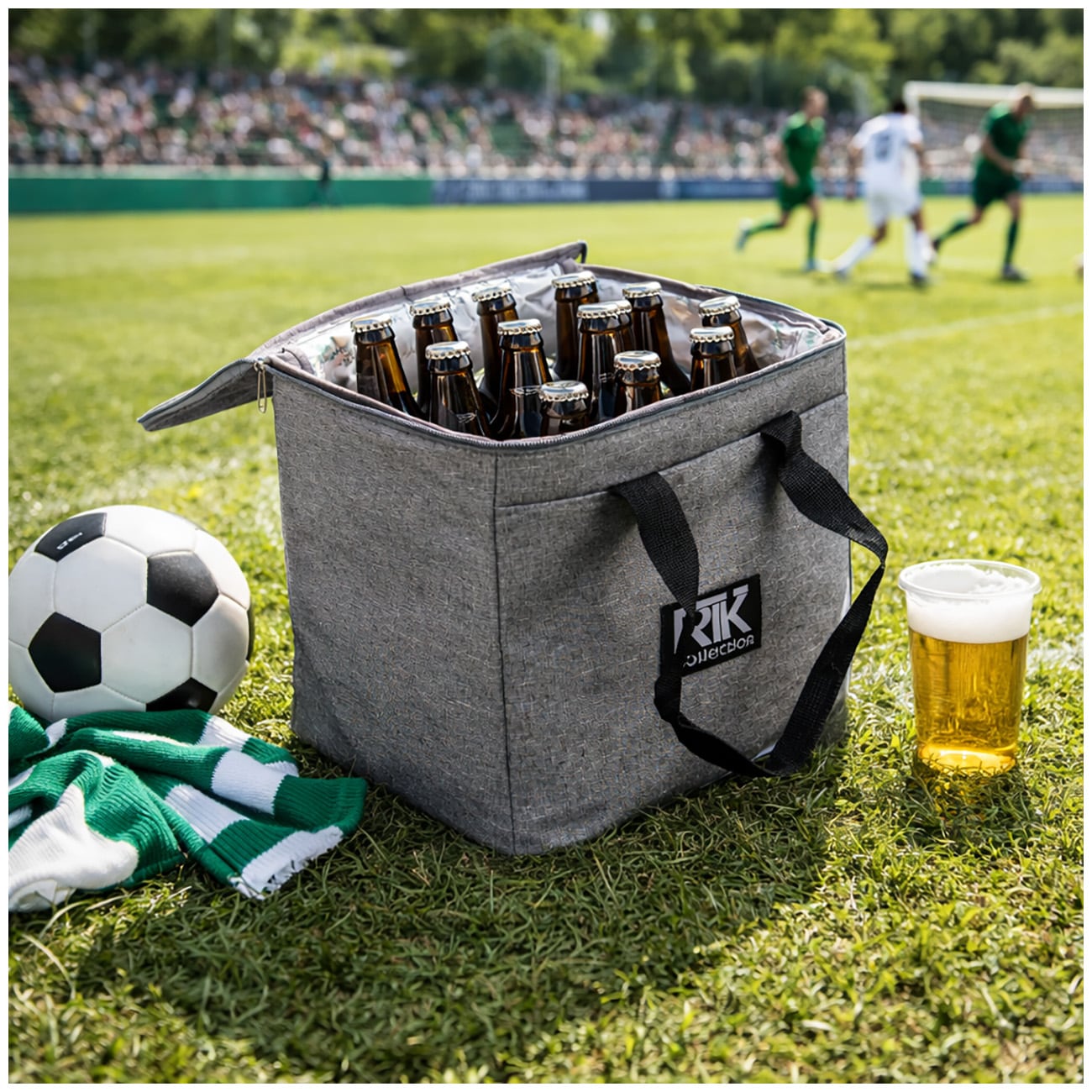 K&uuml;hltasche Neria Grau 6 Liter Isoliertasche Picknicktasche 32 cm 