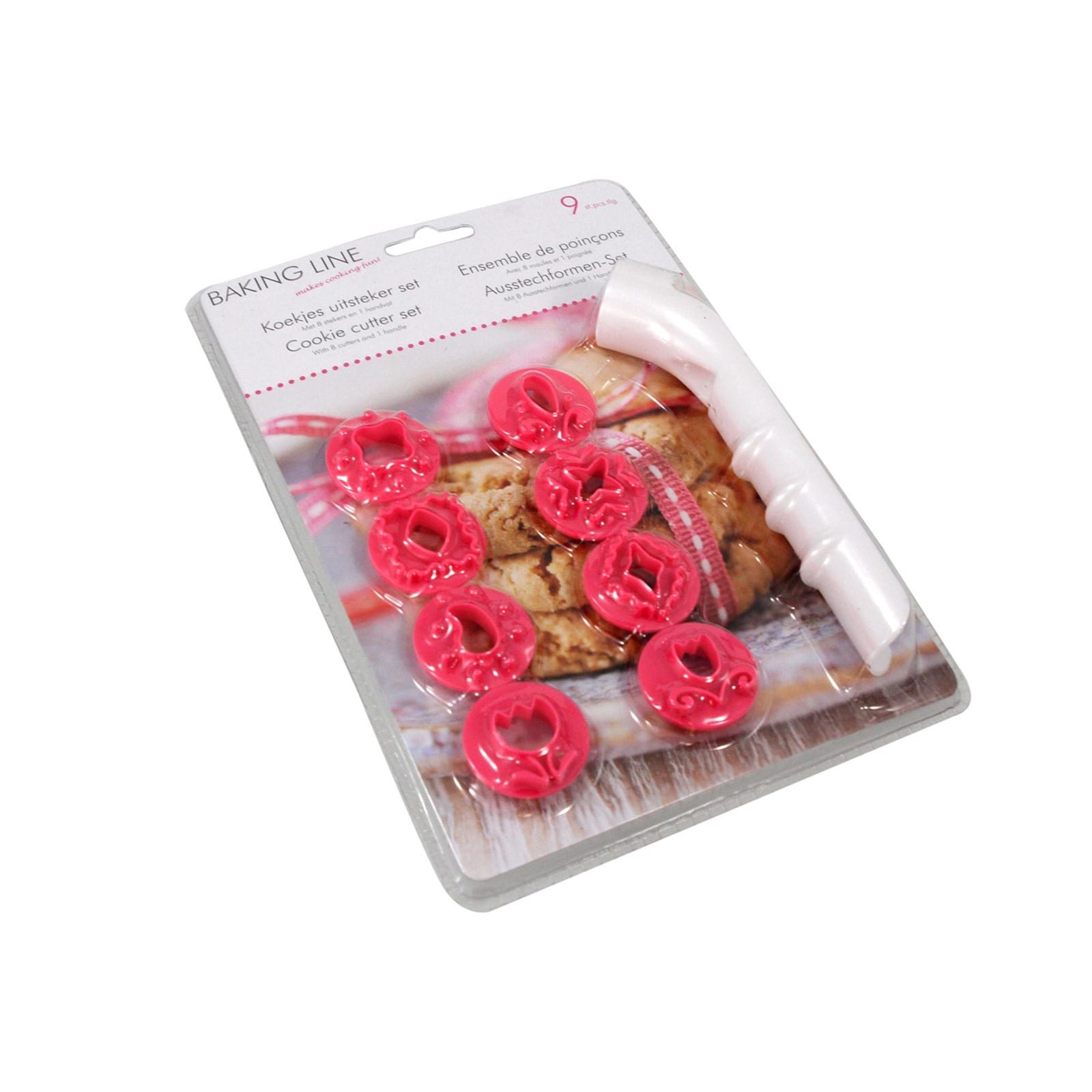 Keksstempel Set 8 Motive Kunststoff Pl&auml;tzchenstempel Backzubeh&ouml;r 