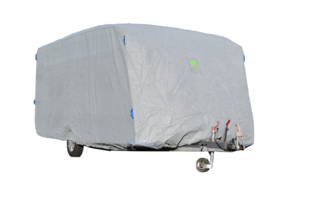 GreenYard® Abdeckplane für Wohnwagen oder Wohnmobile Größe S 460 x 250 x  220 cm