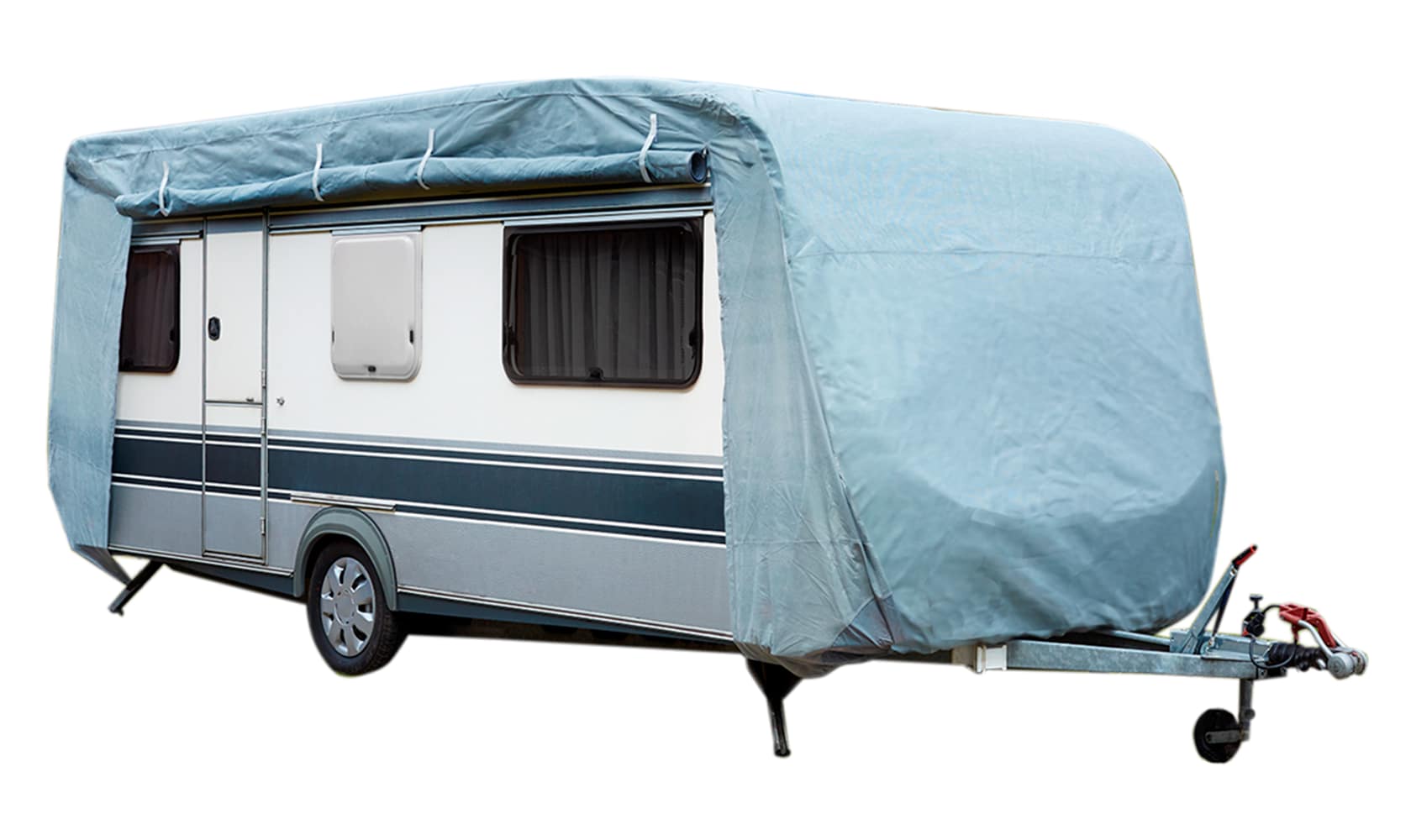 GreenYard Abdeckplane f&uuml;r Wohnwagen oder Wohnmobile Gr&ouml;&szlig;e L 610 x 250 x 220 cm 