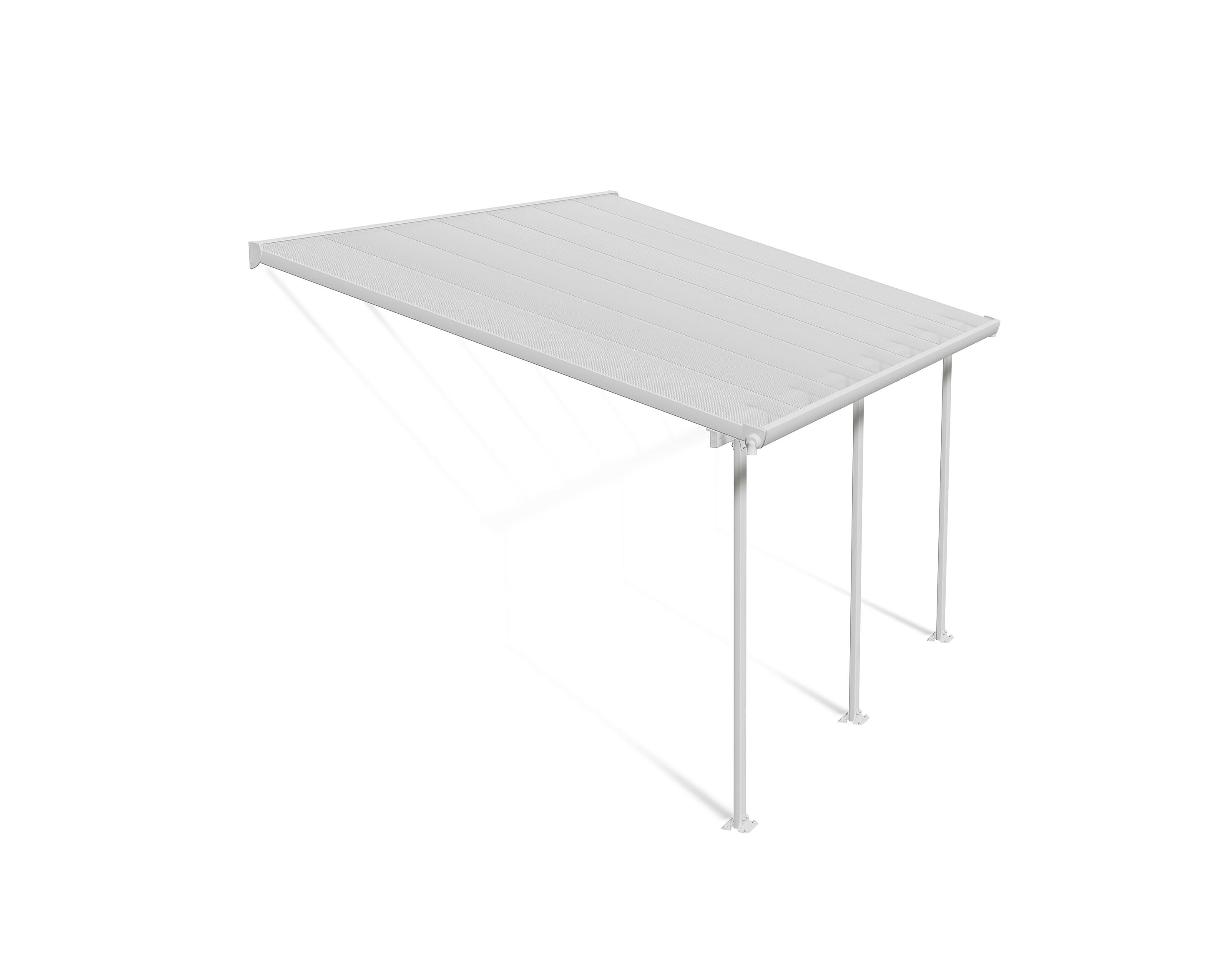 Palram Canopia Feria Terrassen&uuml;berdachung wei&szlig; 425x298x260-305 in cm (LxBxH) 