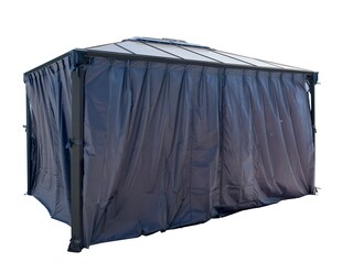 Palram Canopia Vorhangset für Martinique  Pavillon, anthrazit 217x401 in cm (HxL) 