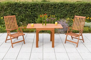 Merxx Gartenmöbel Set 3tlg. Vitoria Balkontisch Balkon-Set 