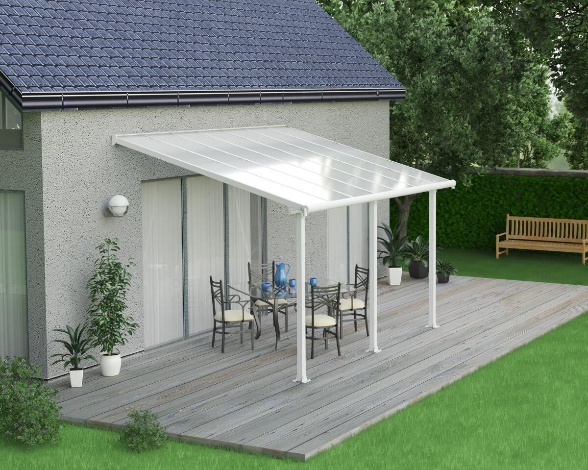 Palram - Canopia Olympia Terrassen&uuml;berdachung wei&szlig; B 425 x H 210/305 cm x T 295 cm 