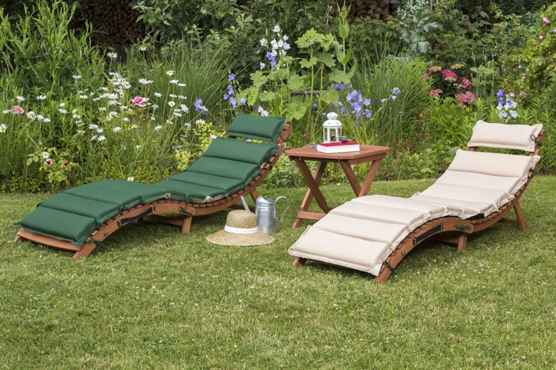 Merxx 5tlg. Ipanema Liegen Set gr&uuml;n/beige 