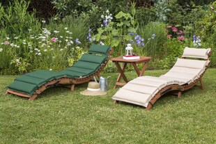Merxx 5tlg. Ipanema Liegen Set grün/beige 