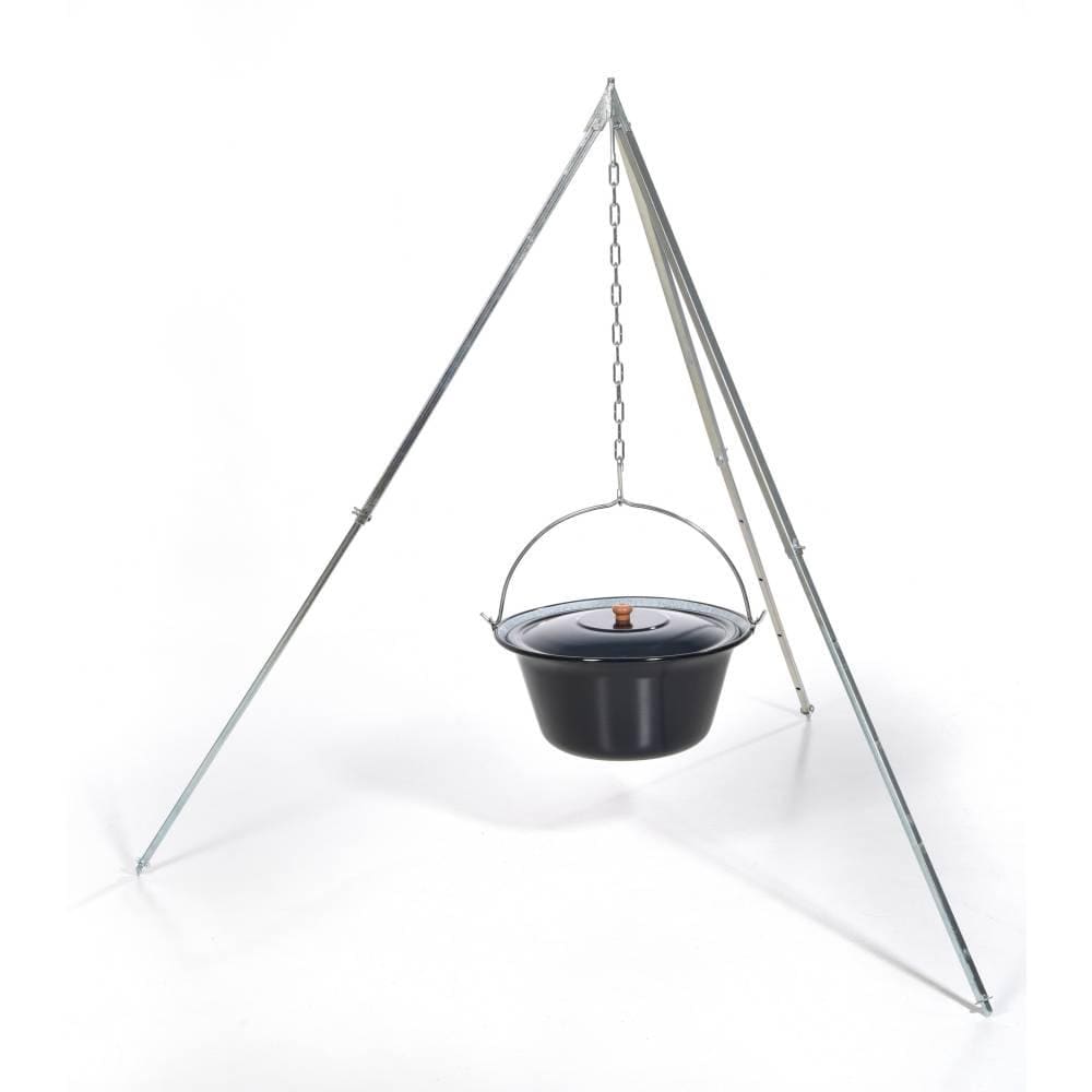 acerto&reg; Gulaschkessel 14 Liter + Dreibeingestell 170cm 