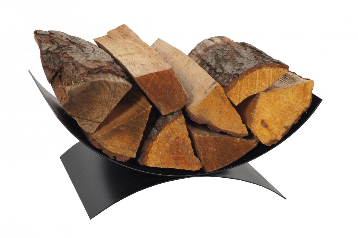 MAGNUS Schwarzer Kaminholzkorb Stahl K14 Kaminholzregal 