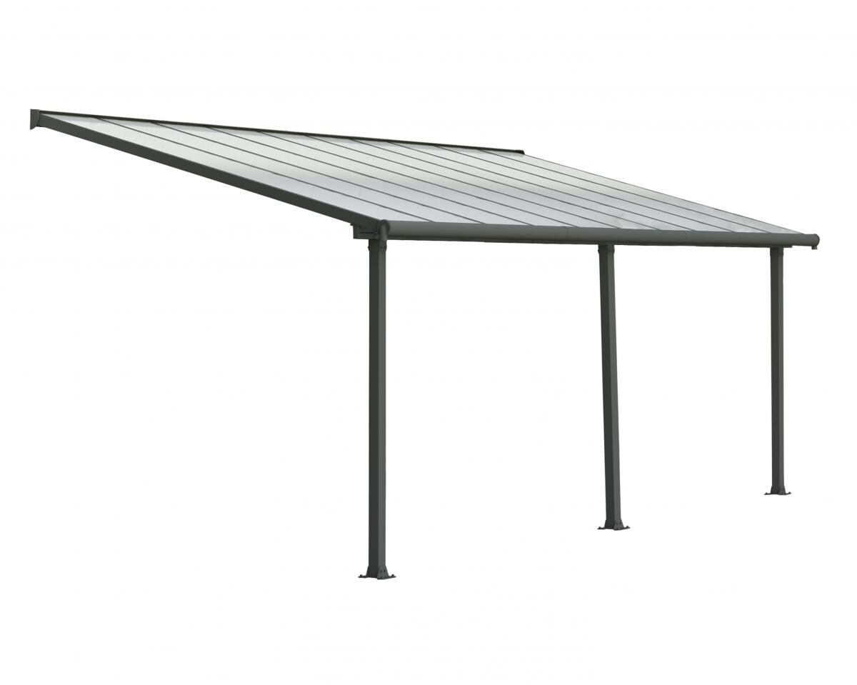Palram - Canopia Olympia Terrassen&uuml;berdachung anthrazit 619x295x305cm 