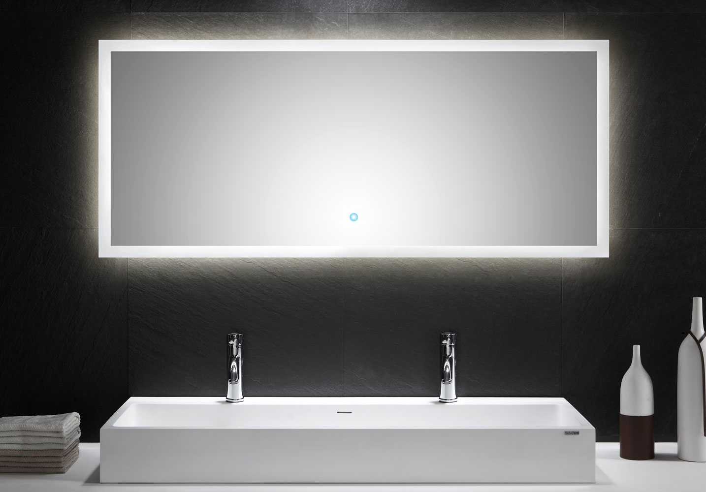 Posseik LED Spiegel 140x60 cm mit Touch Bedienung 