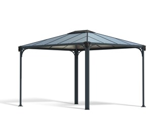 Canopia Martinique Aluminium-Pavillon 3X3,6 m grau 