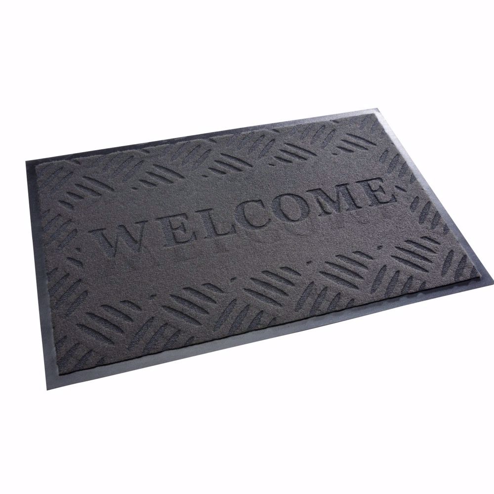 acerto&reg; Schmutzfangmatte WELCOME grau 40x60cm 
