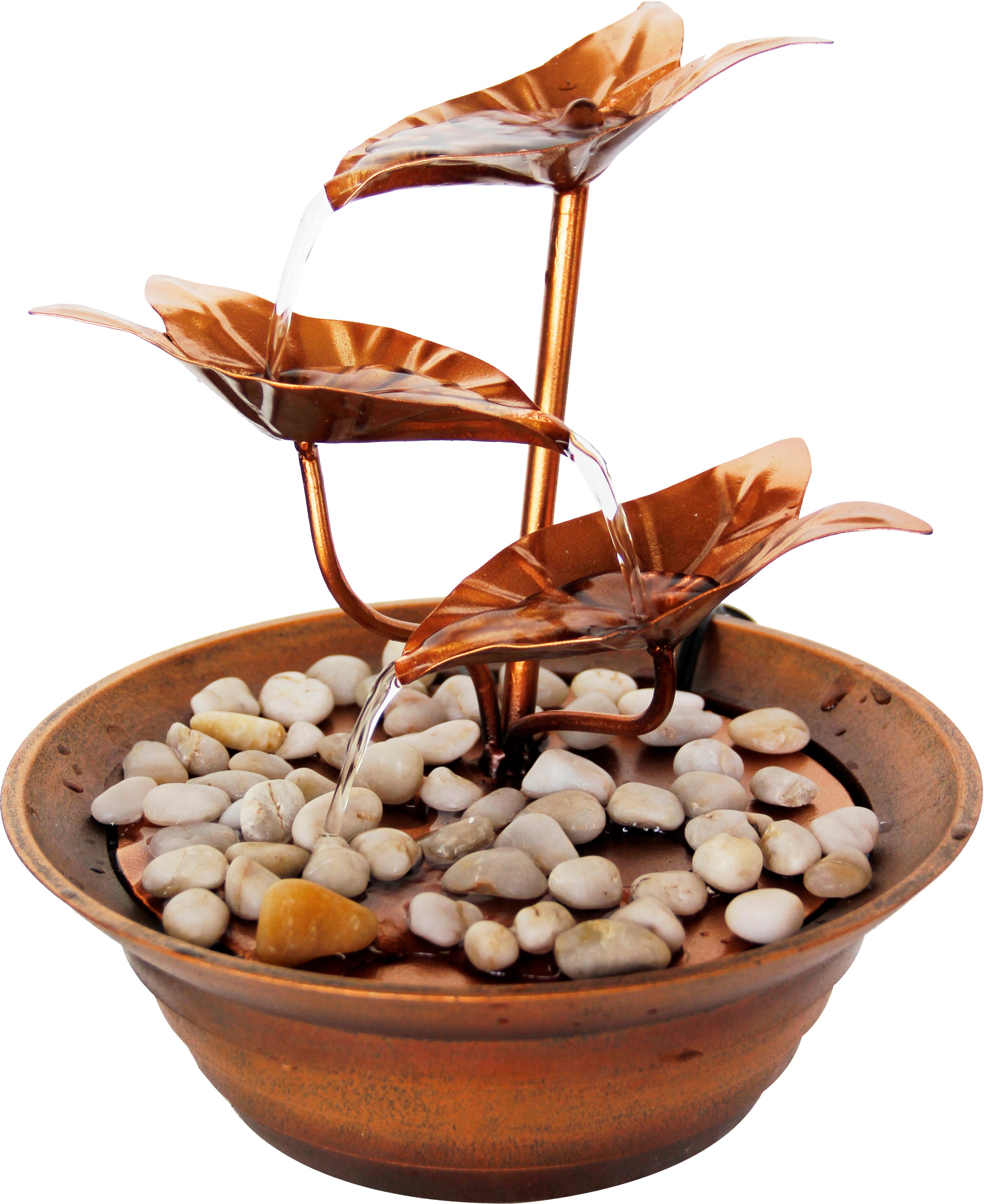 dobar Design-Zimmerbrunnen mit Deko-Steinchen 