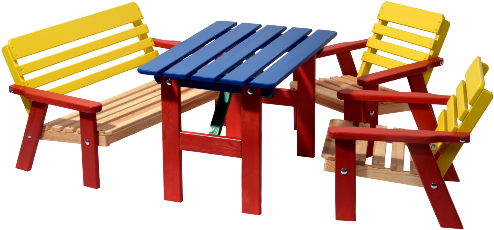 dobar Mehrfarbige Kindersitzgarnitur mit Tisch