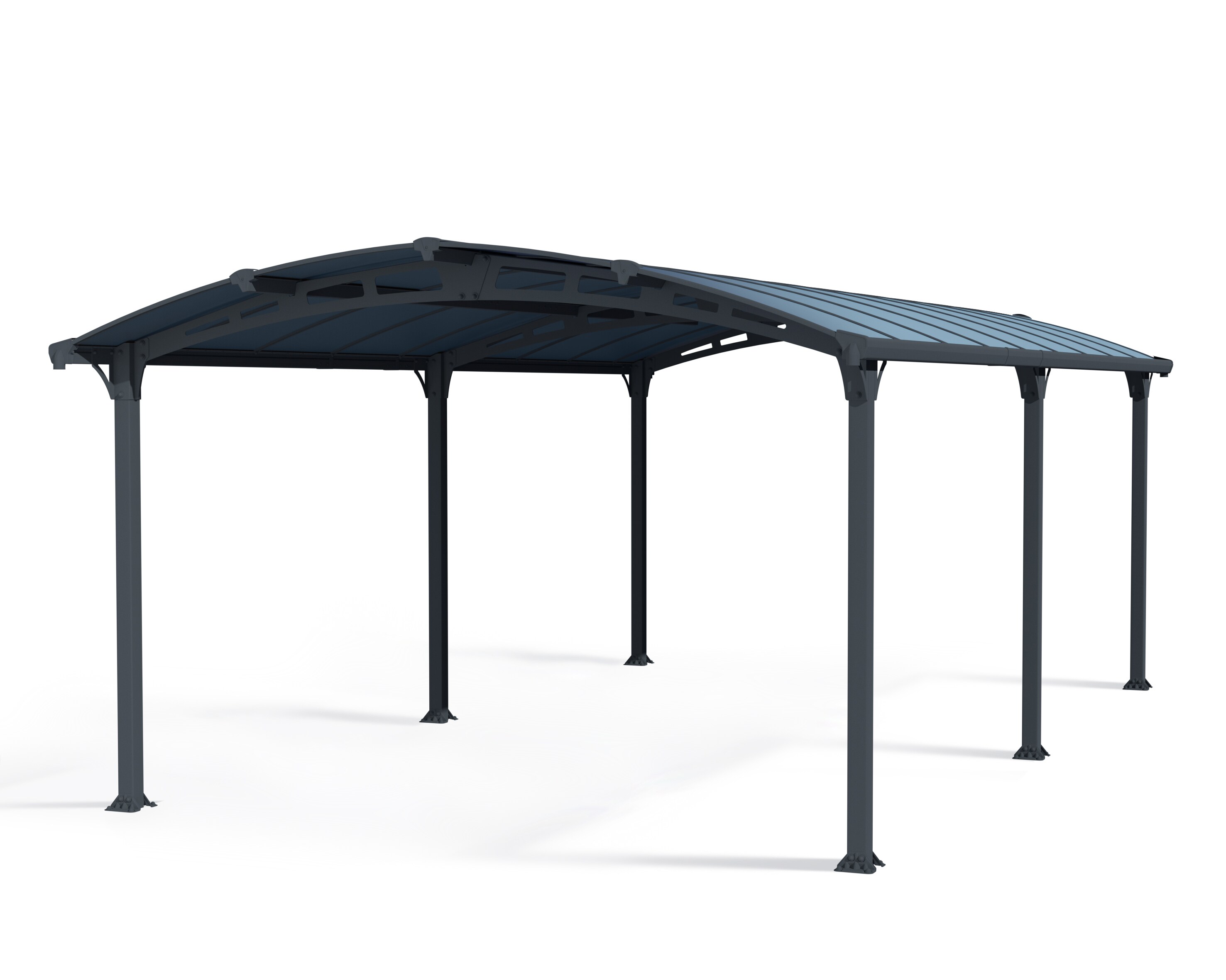 Canopia Arcadia Carport aus Aluminium 3,6 x 6,5 m grau 