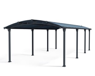 Canopia Arcadia Carport aus Aluminium 3,6 x 8,6 m in Grau 