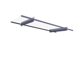 Palram - Canopia | Nancy 2.1x0.9 Vordach, anthrazit, klar 