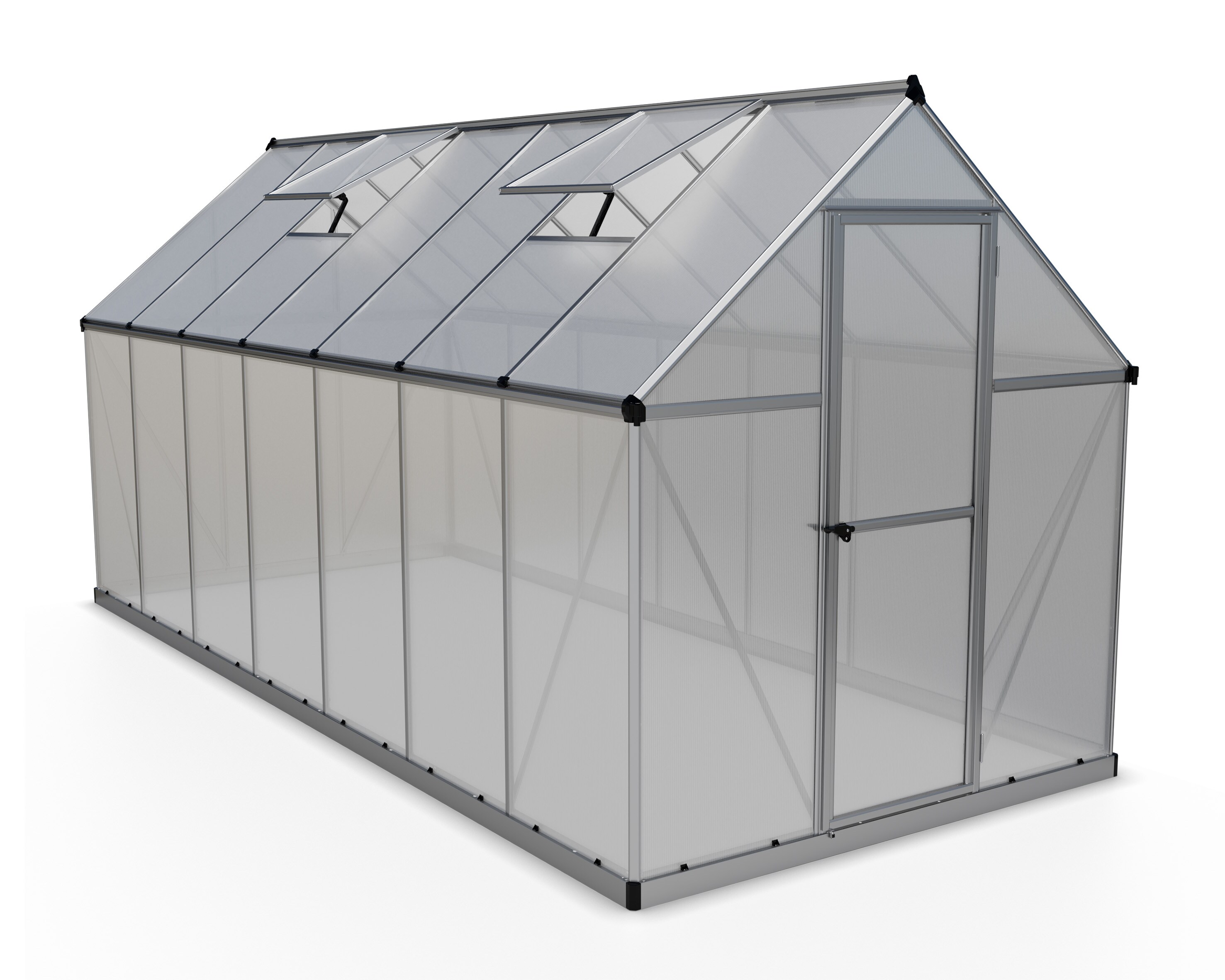 Palram - Canopia | Mythos 4.3 x 1.9 Gew&auml;chshaus, silber, Stegplatten 