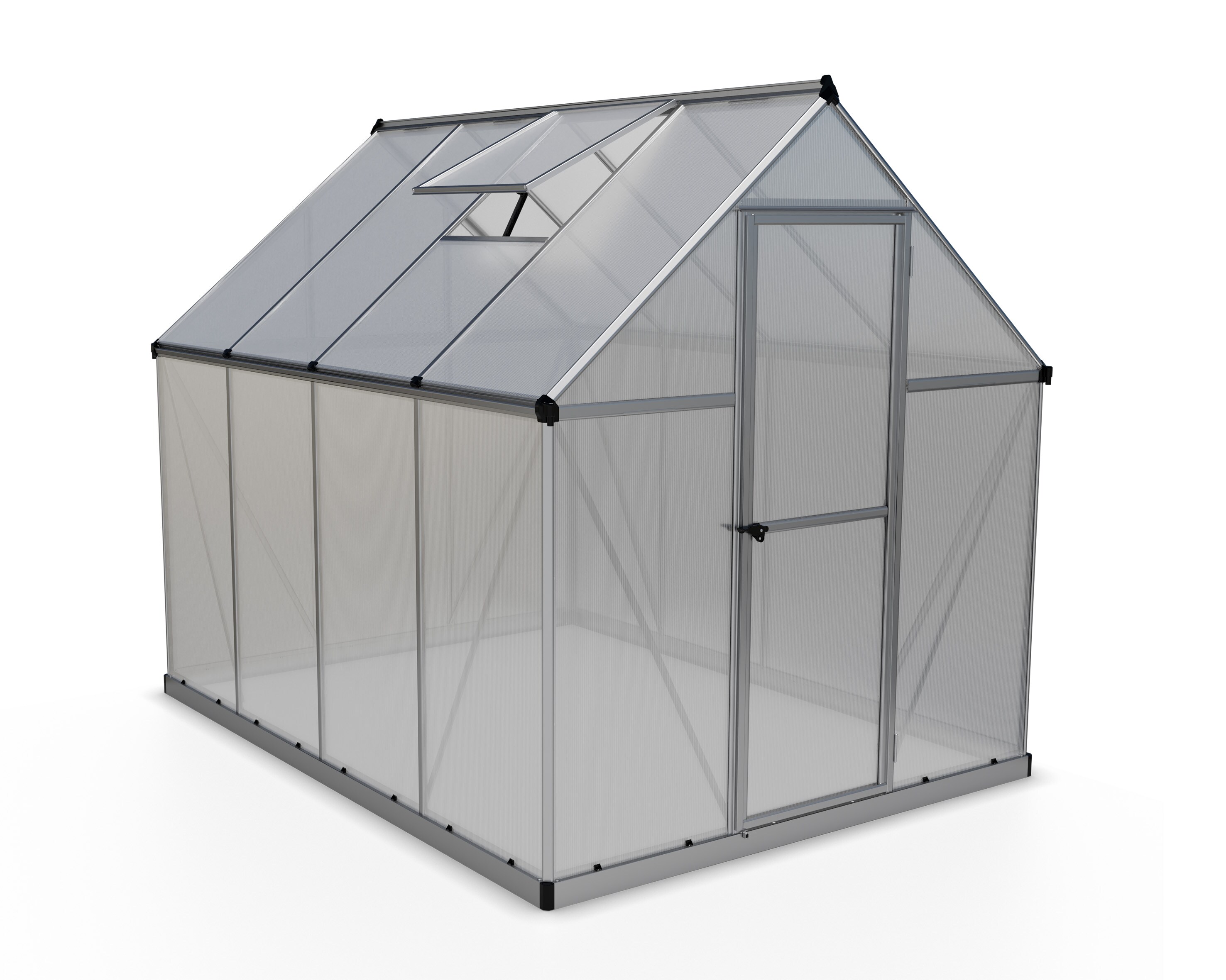 Palram - Canopia | Mythos 2.5x1.9 Gew&auml;chshaus, silber, Stegplatten 
