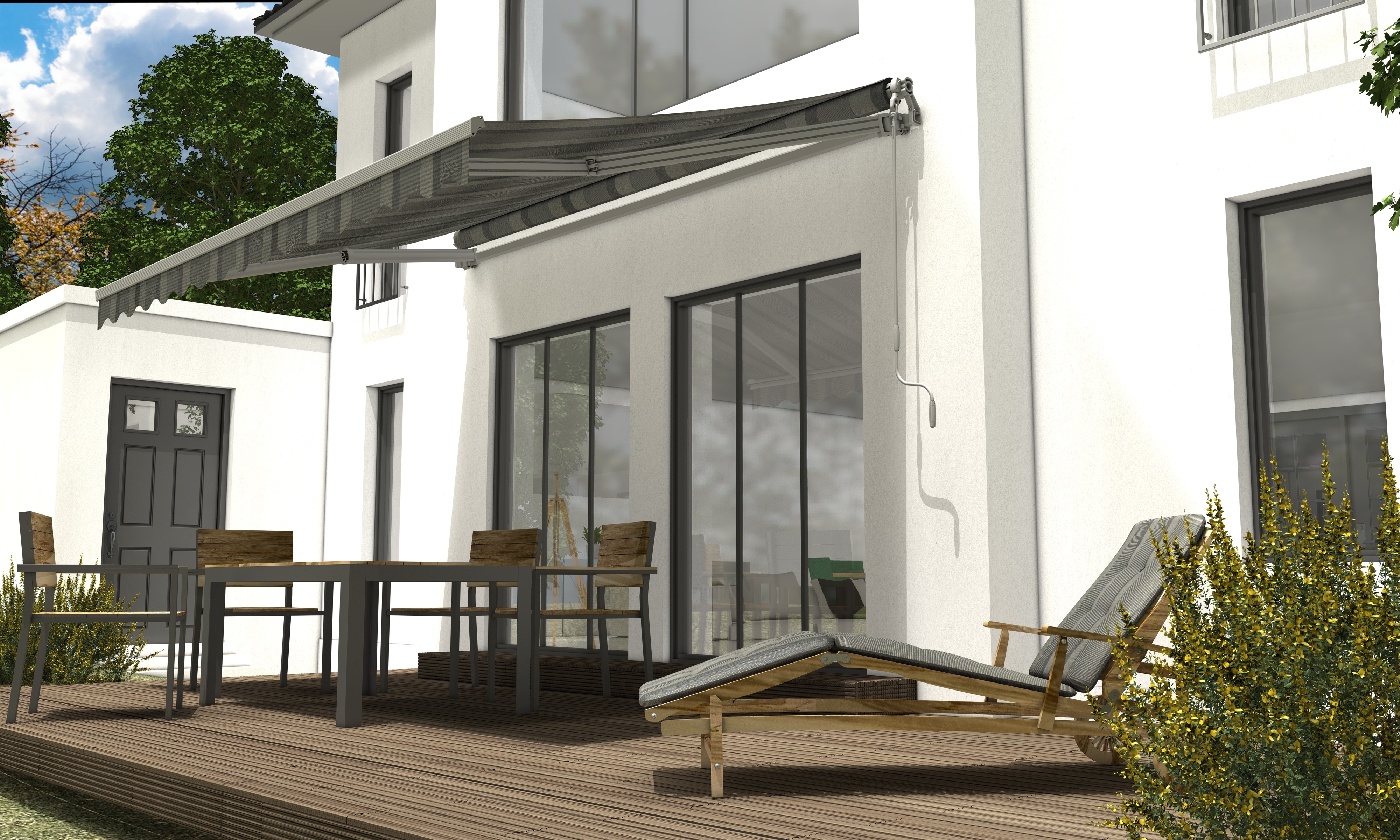 Spettmann Gelenkarmmarkise BASIS basaltgrau 350x250 cm 