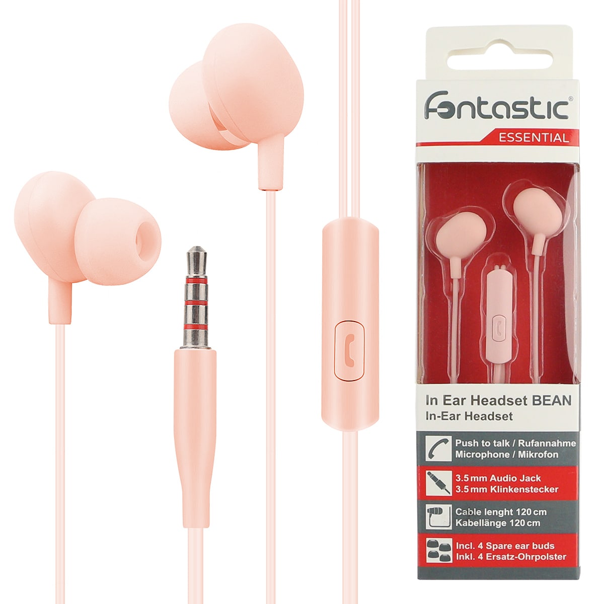 Fontastic In Ear Headset "Beans" apricotfarben 
