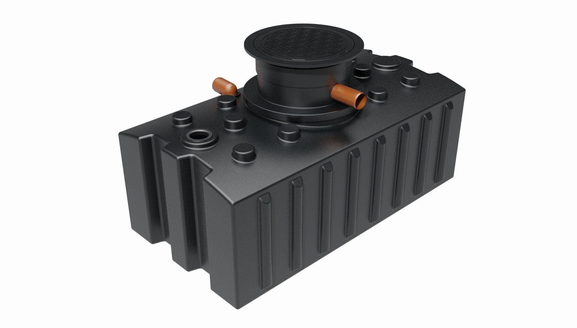 GreenLife Regenwasser-Flachtank 2.000 l mit Biovitor Abwassertank Bodentank 