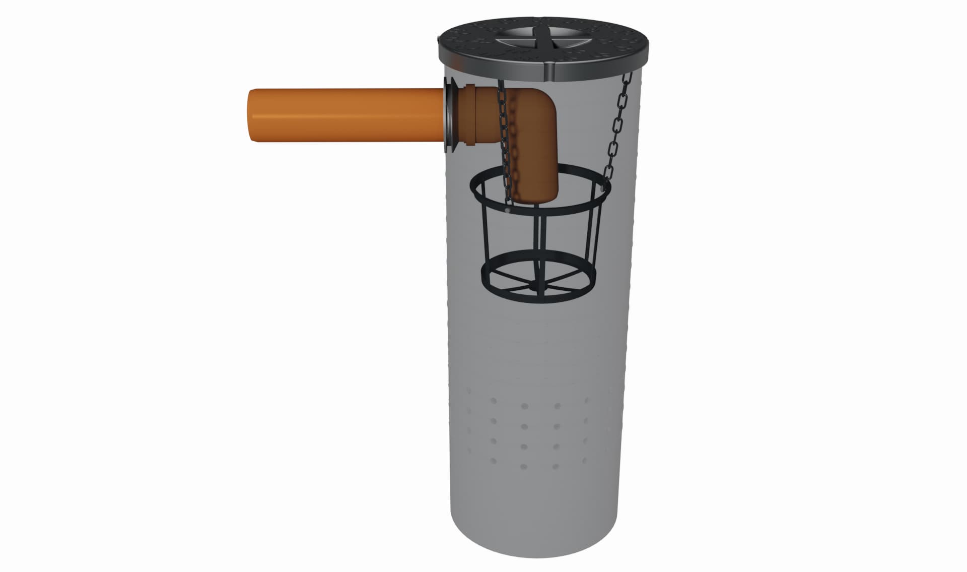 GreenLife Sickerschacht 140 l Gartenentw&auml;sserung Wassertank mit Sieb 