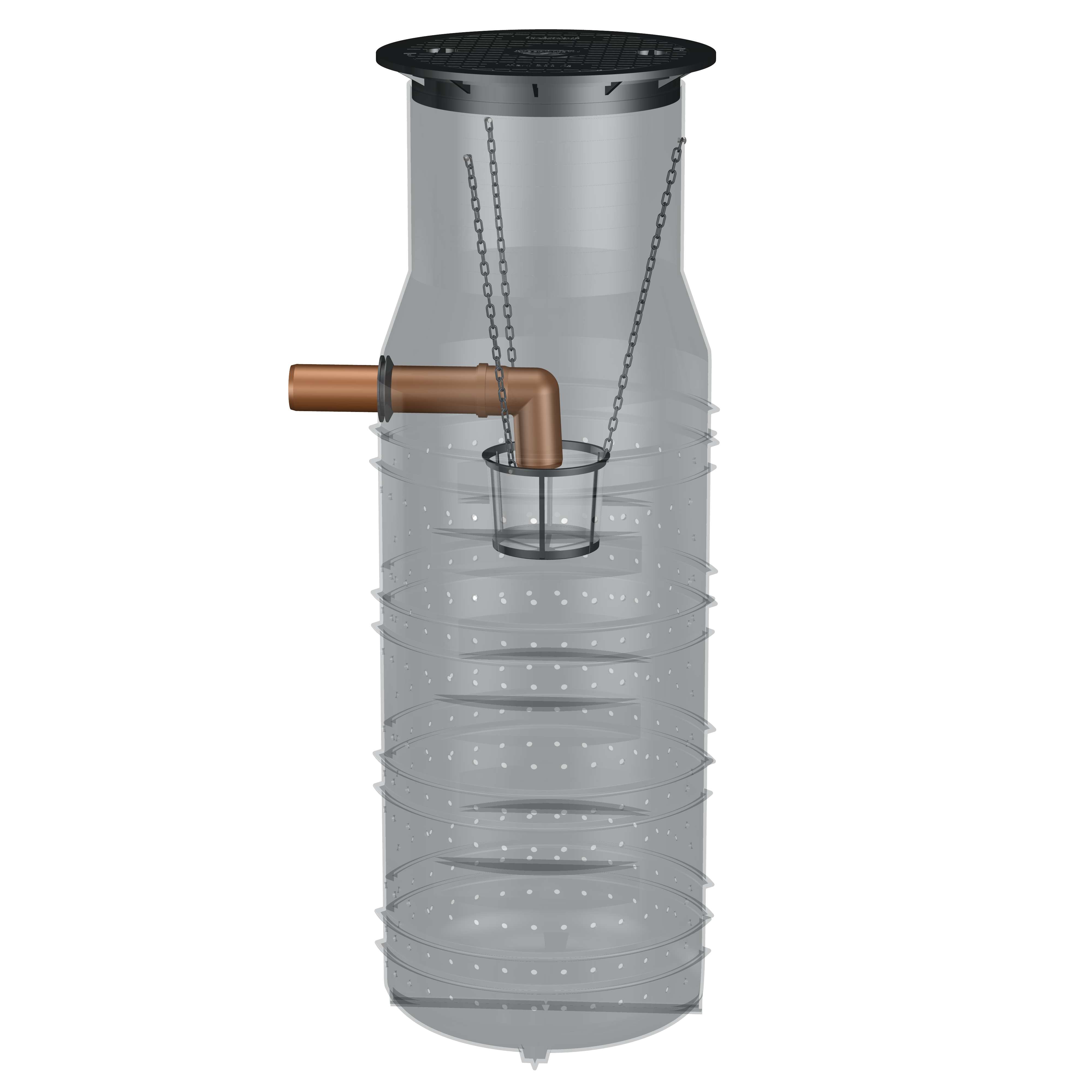 GreenLife Sickerschacht 950 l Gartenentw&auml;sserung Regenwassertank mit Sieb 