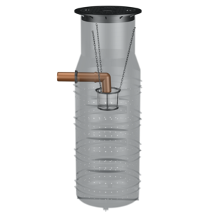 GreenLife Sickerschacht 950 l Gartenentwässerung Regenwassertank mit Sieb 